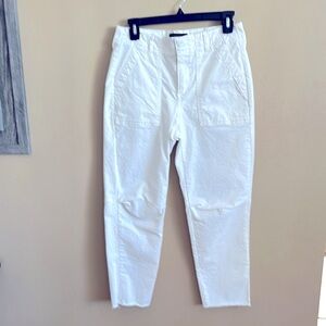Banana Republic White Cropped Pants